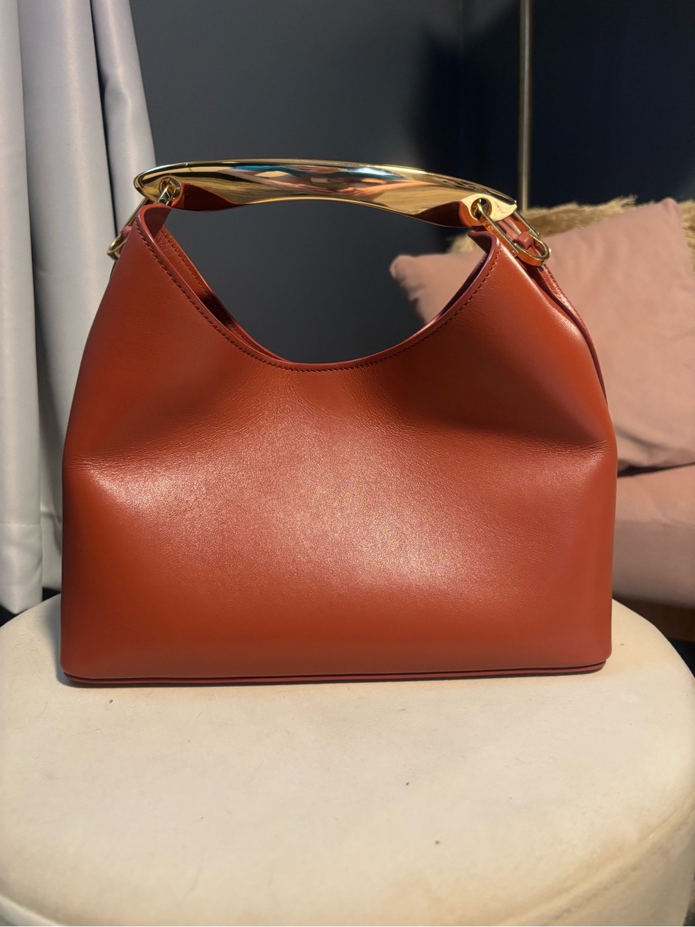 Elleme Small Boomerang Bag in Terracotta - Picture 2 of 16